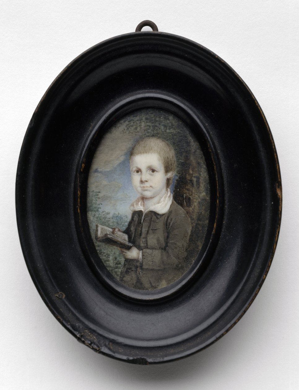 Portrett av en ung gutt, ca. 1768 (akvarell på elfenben) av Charles Willson Peale