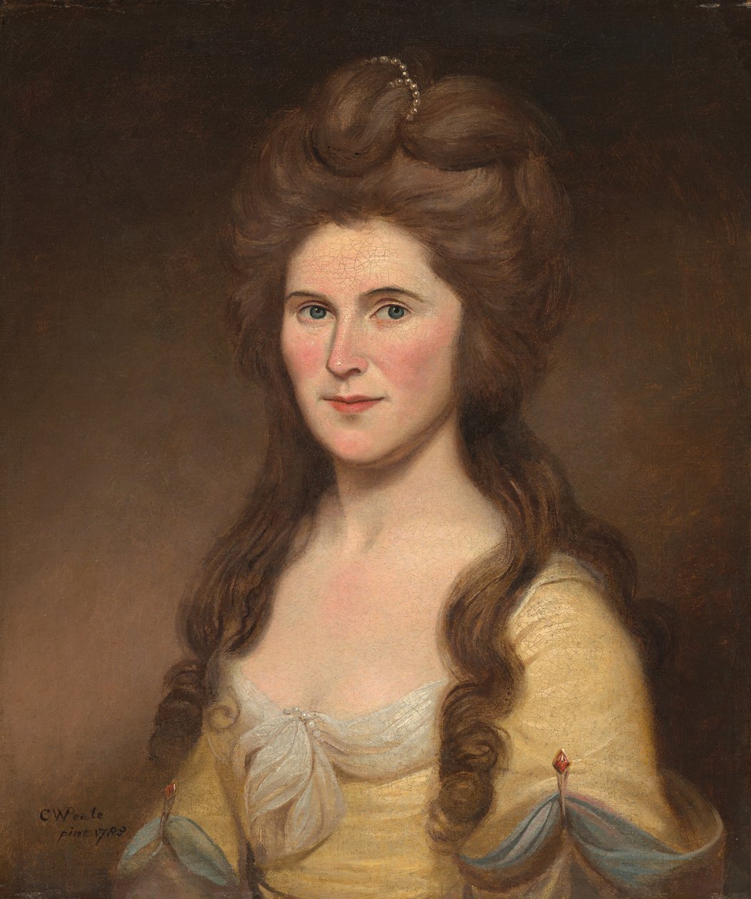 Rebecca Bryan White Mrs. John White, 1788. av Charles Willson Peale