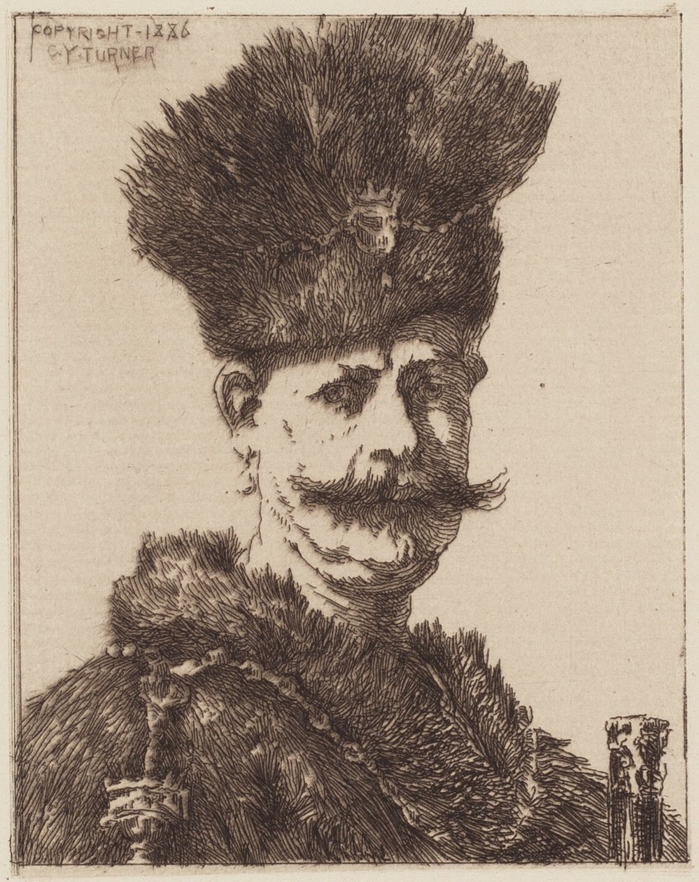 Portrett av en mann av Charles Yardley Turner