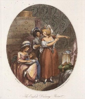 The English Dressing Room, gravert av P.W. Tomkins (1760-1840) (akvatint) (se også 64847, 64848 og 64850) av Charles after Ansell