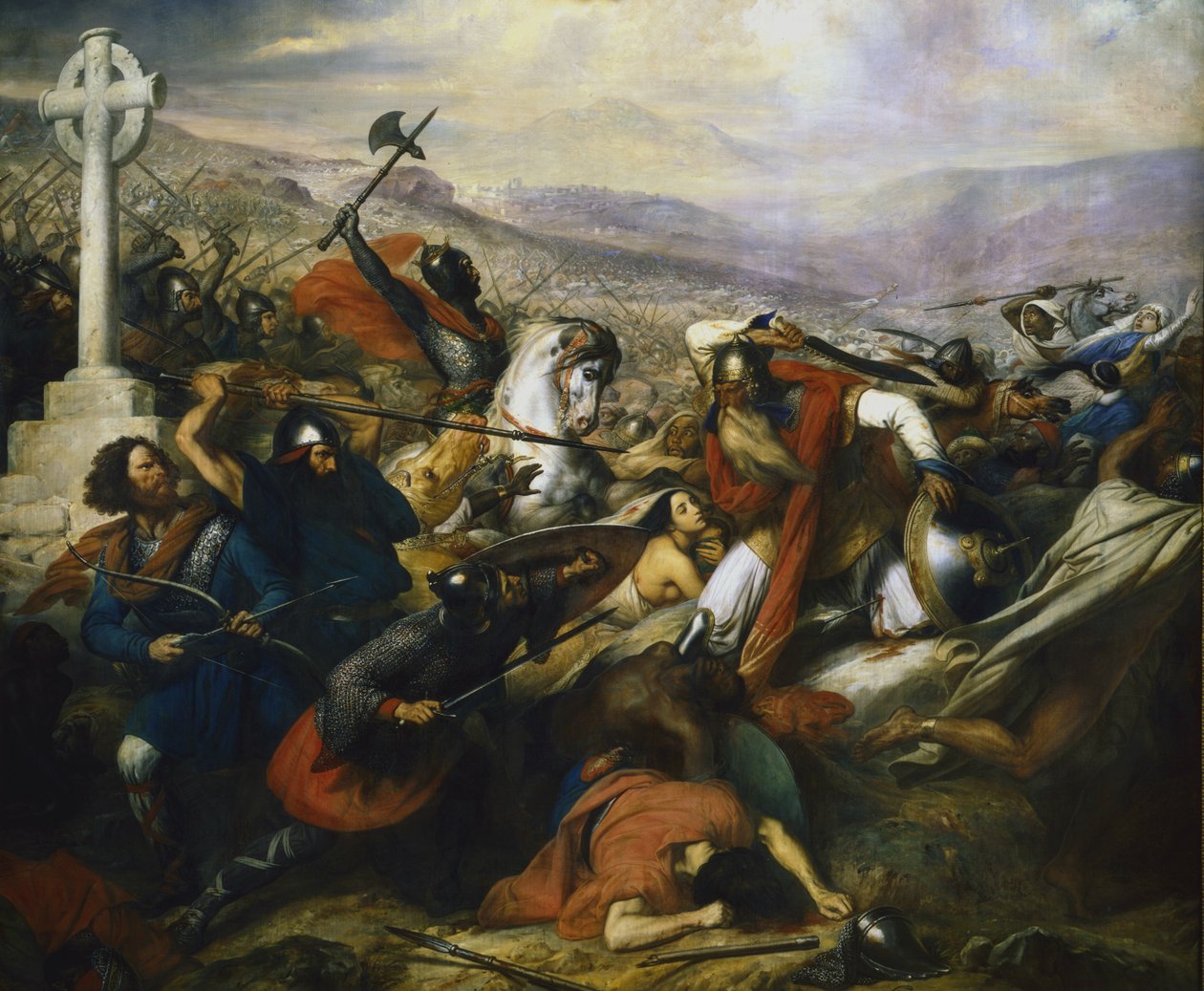 Charles Martel i slaget ved Tours, 1837. av Charles de Steuben