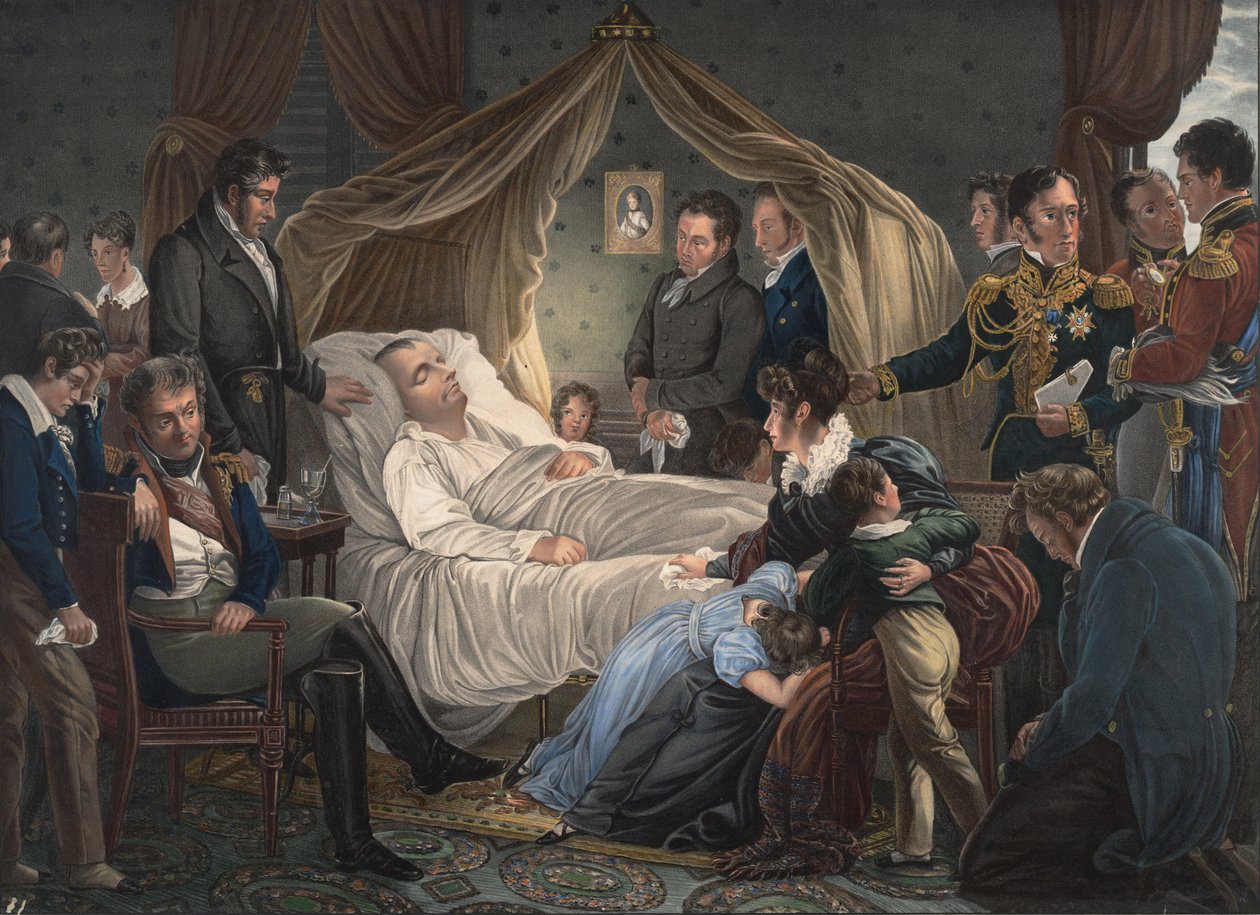 Napoleons død, 1825 av Charles de Steuben