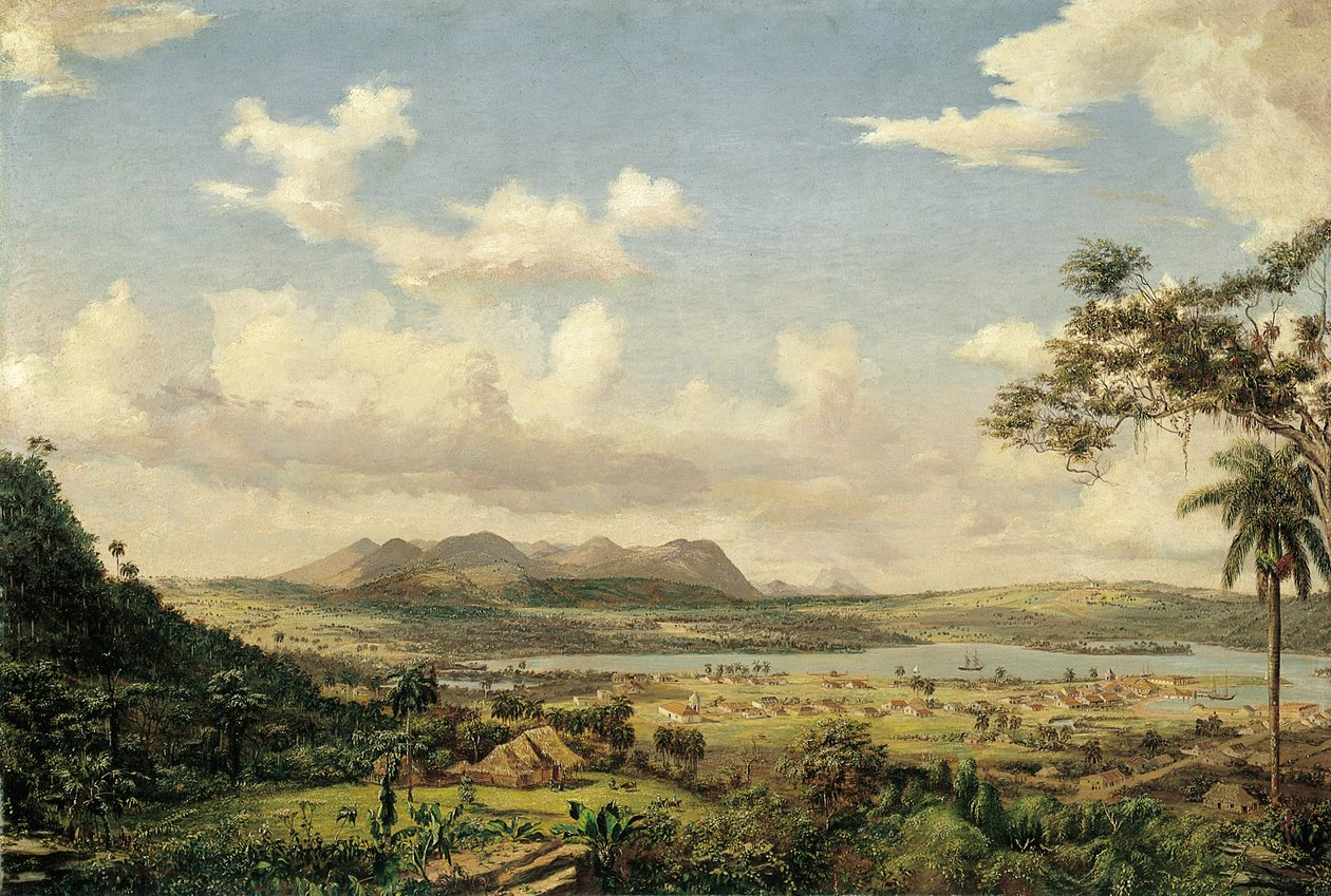 Havana Bay, Cuba, ca. 1854-61 olje på lerret av Charles de Wolfe Brownell