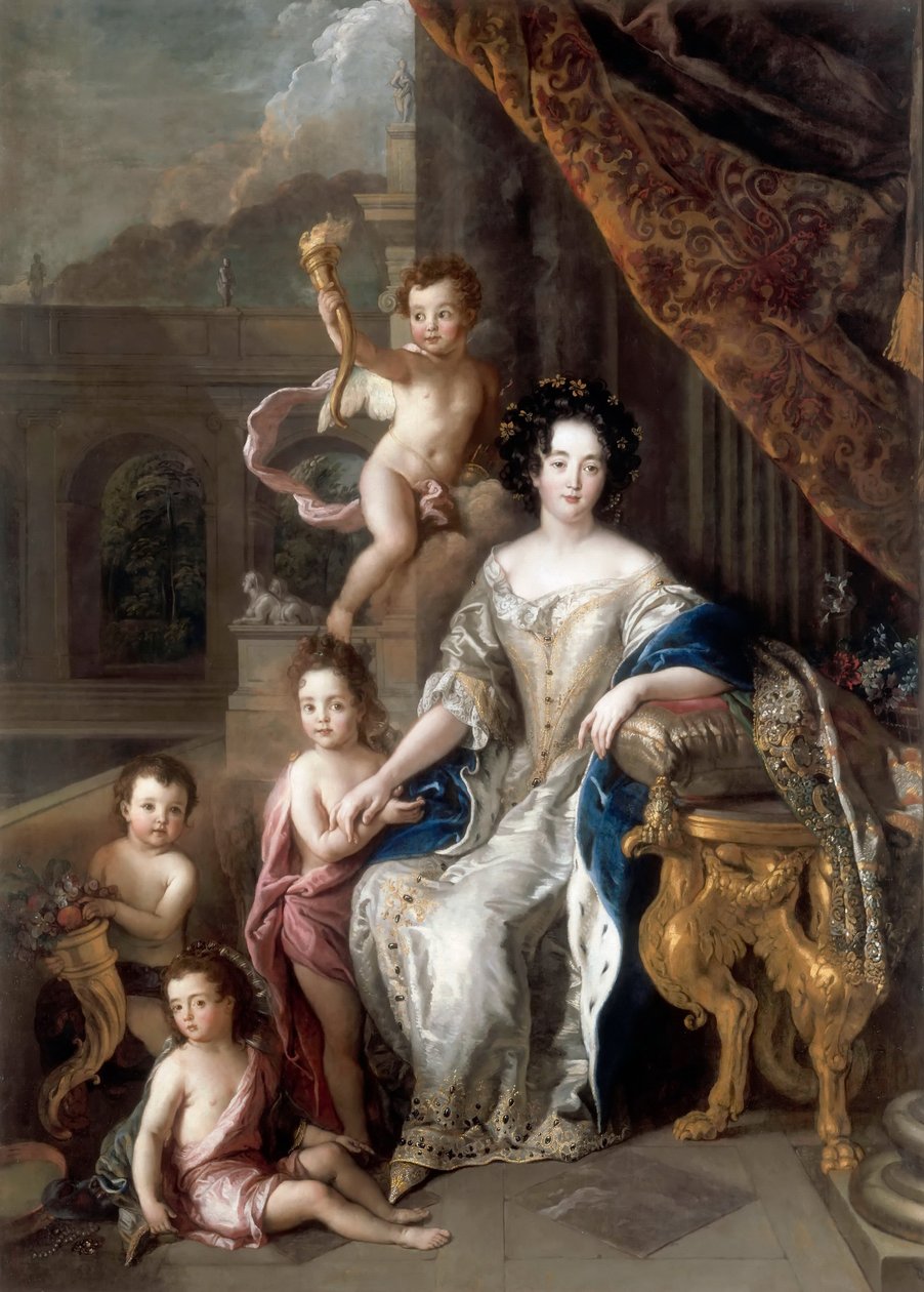 Marquise de Montespan 1640-1707 og hennes barn av Charles de la Fosse