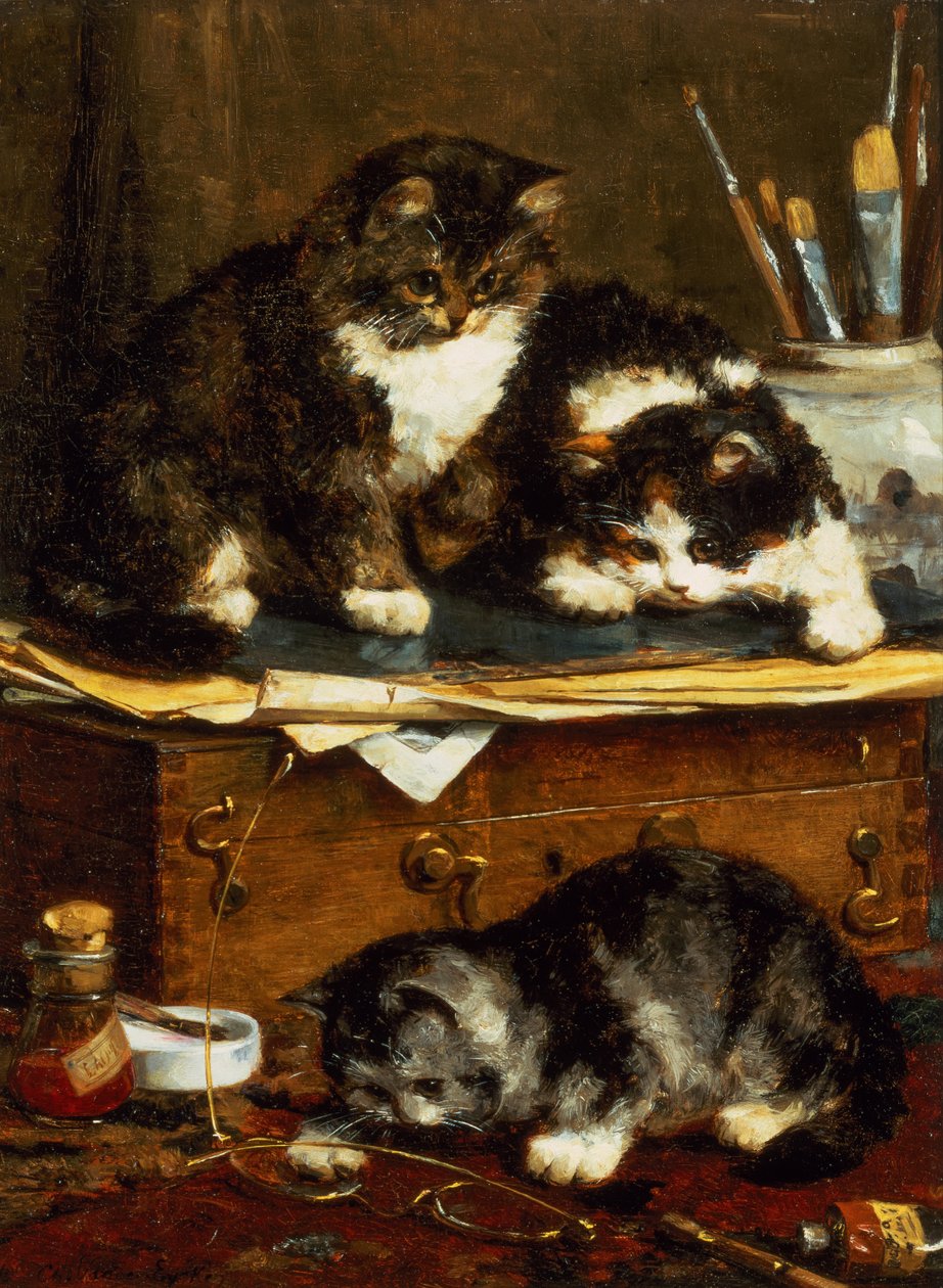 The Artists Studio (olje på lerret) av Charles van den Eycken