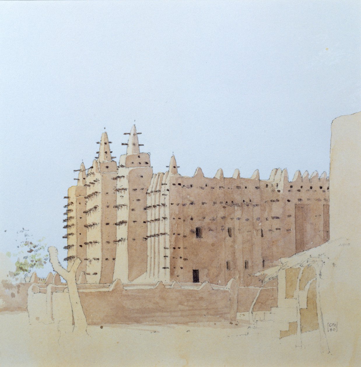 Djenne (Mali) Grande Mosquee, tirsdag 2000 av Charlie Millar