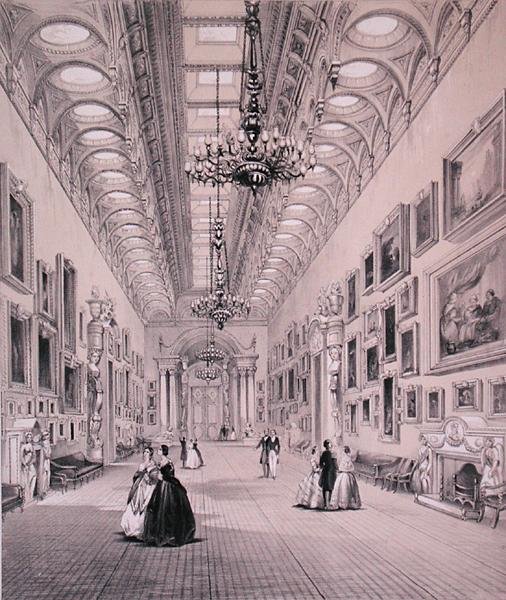 Bildegalleriet, Buckingham Palace, gravert av C. Graf, ca. 1880 (litho) av Charlotte (after) Campbell