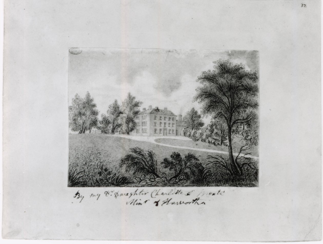 The Roe Head School, ca. 1831-32 (conte på papir) av Charlotte Bronte