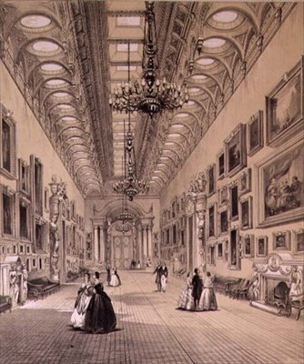 Bildegalleriet ved Buckingham Palace, ca. 1880 (litografi) av Charlotte Campbell