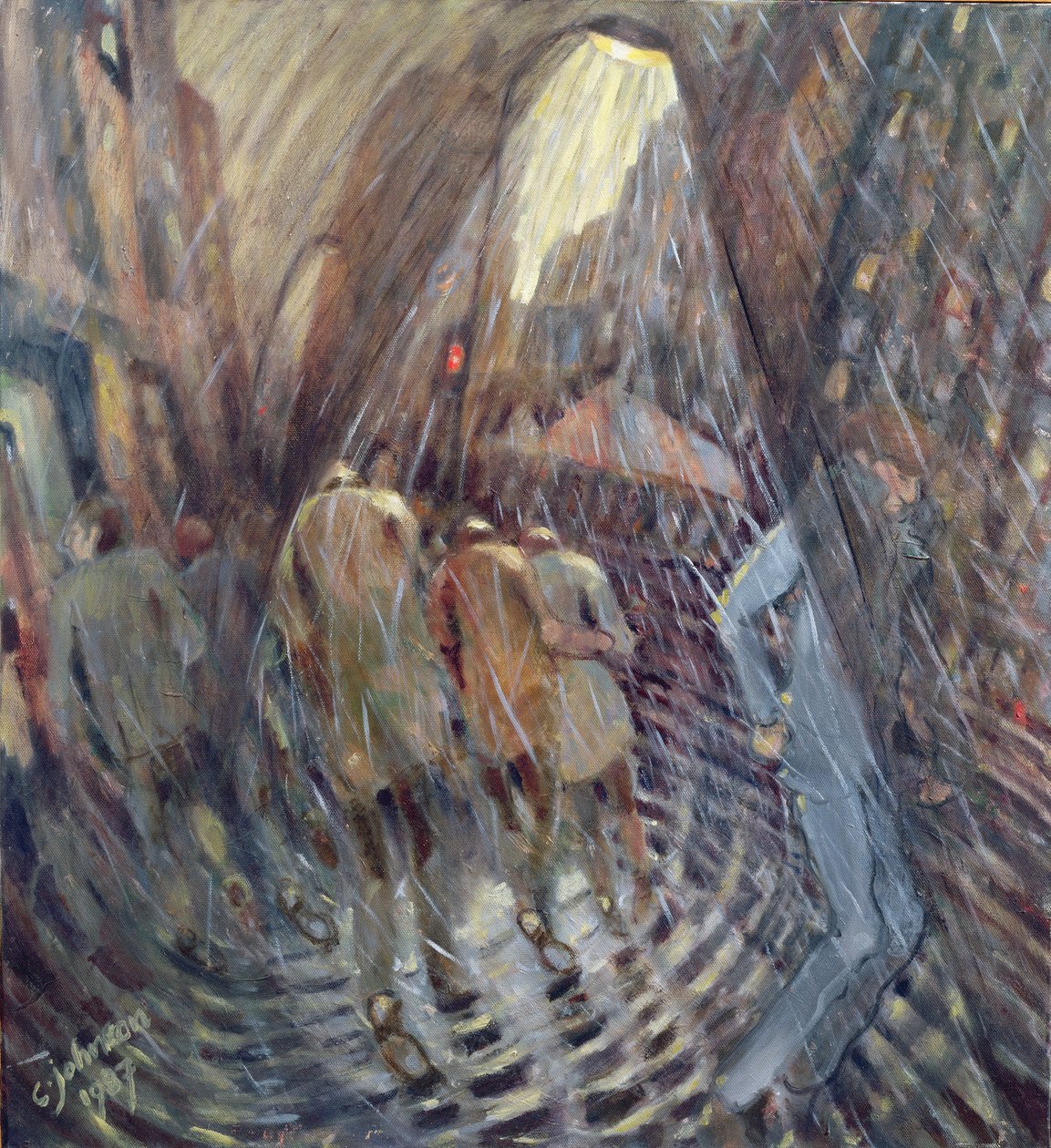 Hail on Sixth Avenue, New York City, 1987 av Charlotte Johnson Wahl