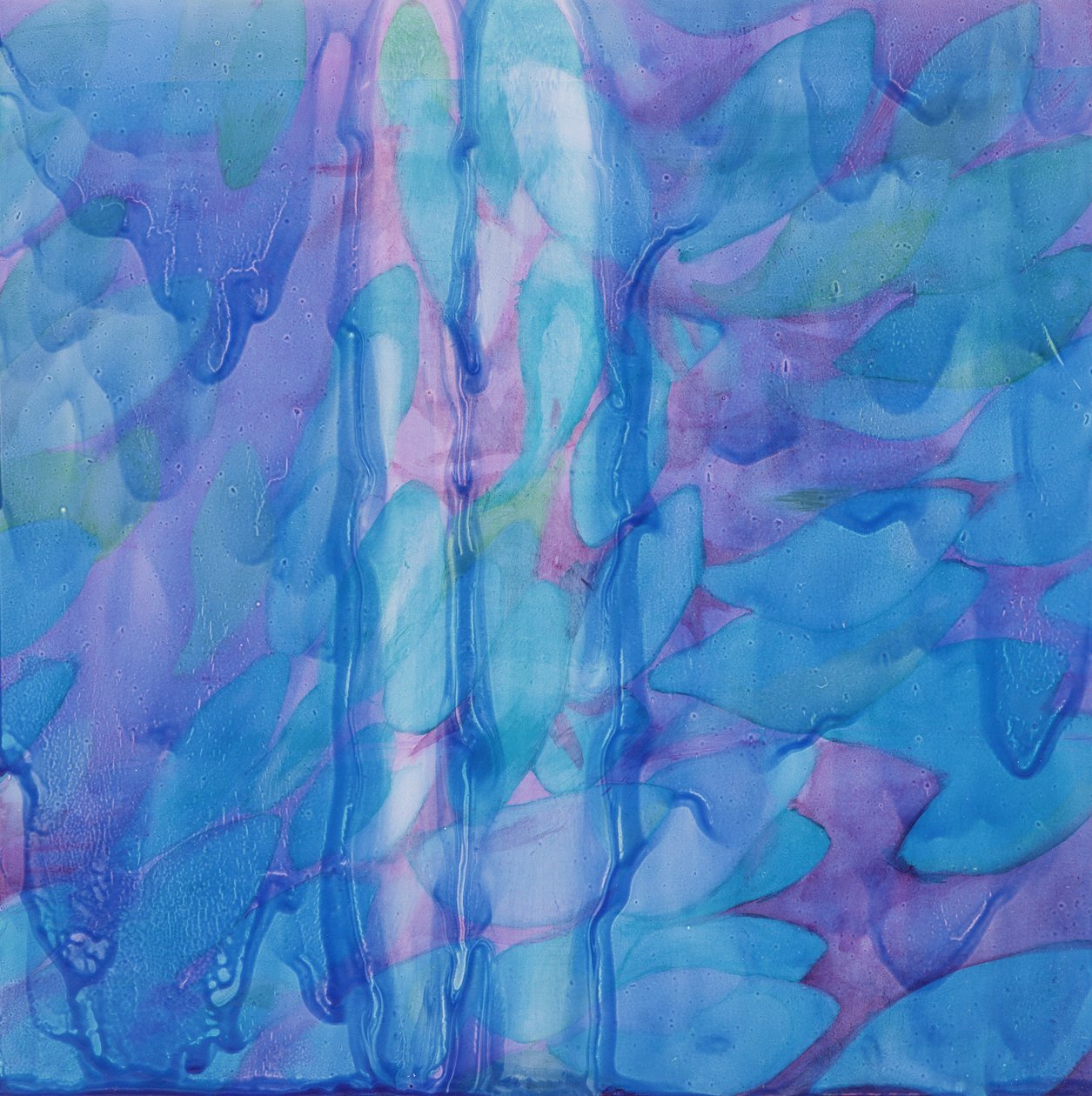 Humpbacks Blue, 2000 (olje på gesso) av Charlotte Johnstone