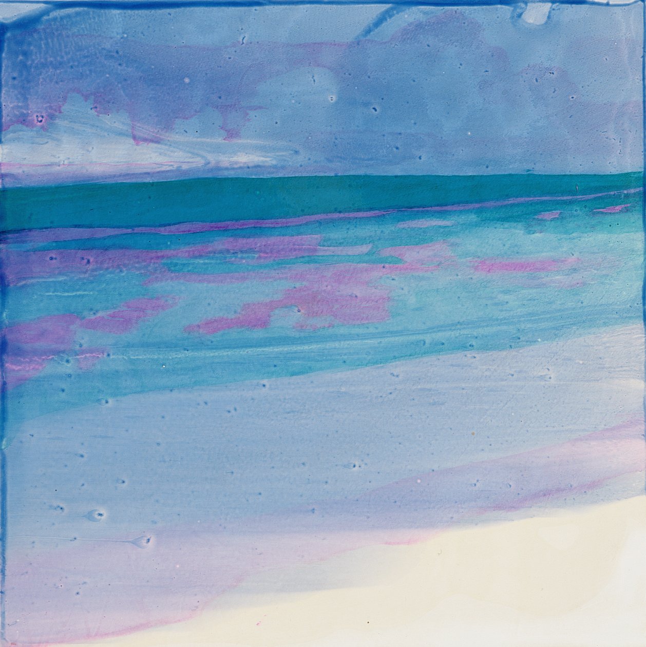 Turtle Beach, 2000 (olje på gesso) av Charlotte Johnstone