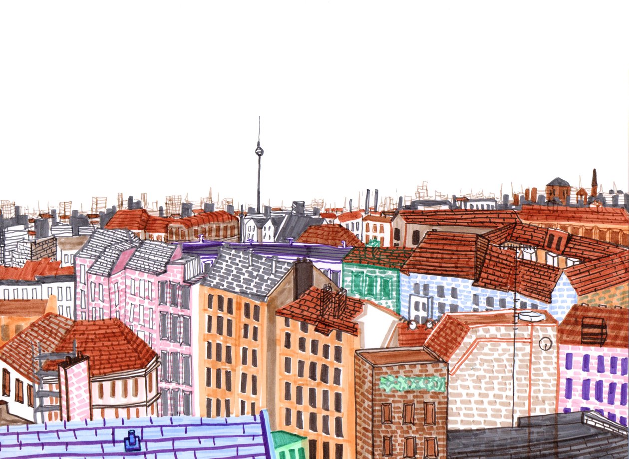 Berlin, 2017 (penselpenner) av Charlotte Orr
