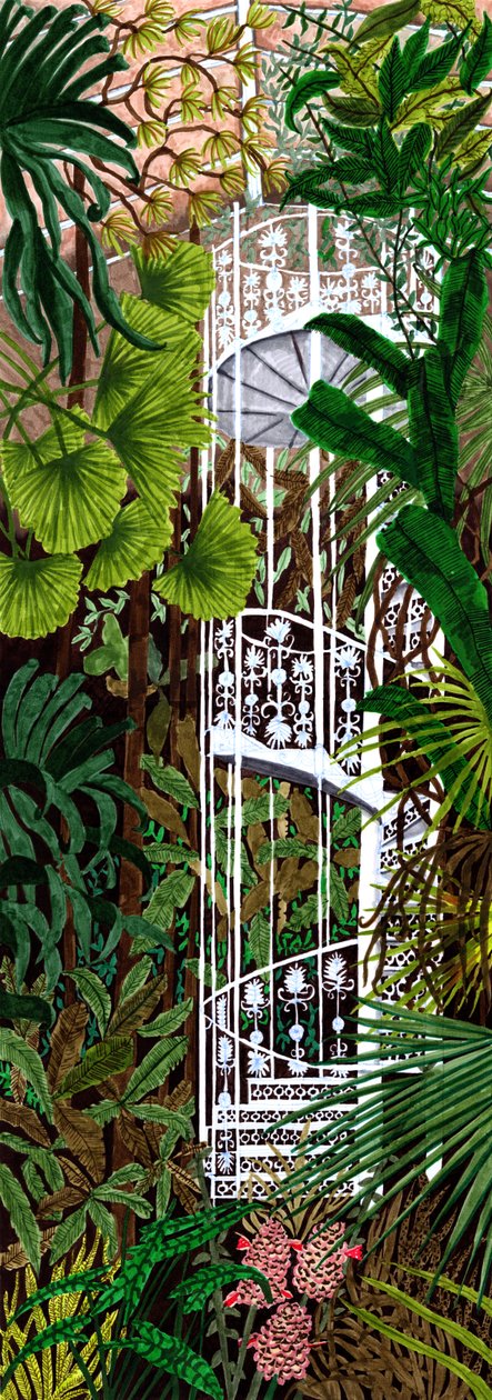 Kew Gardens, 2019 (penselpenner) av Charlotte Orr
