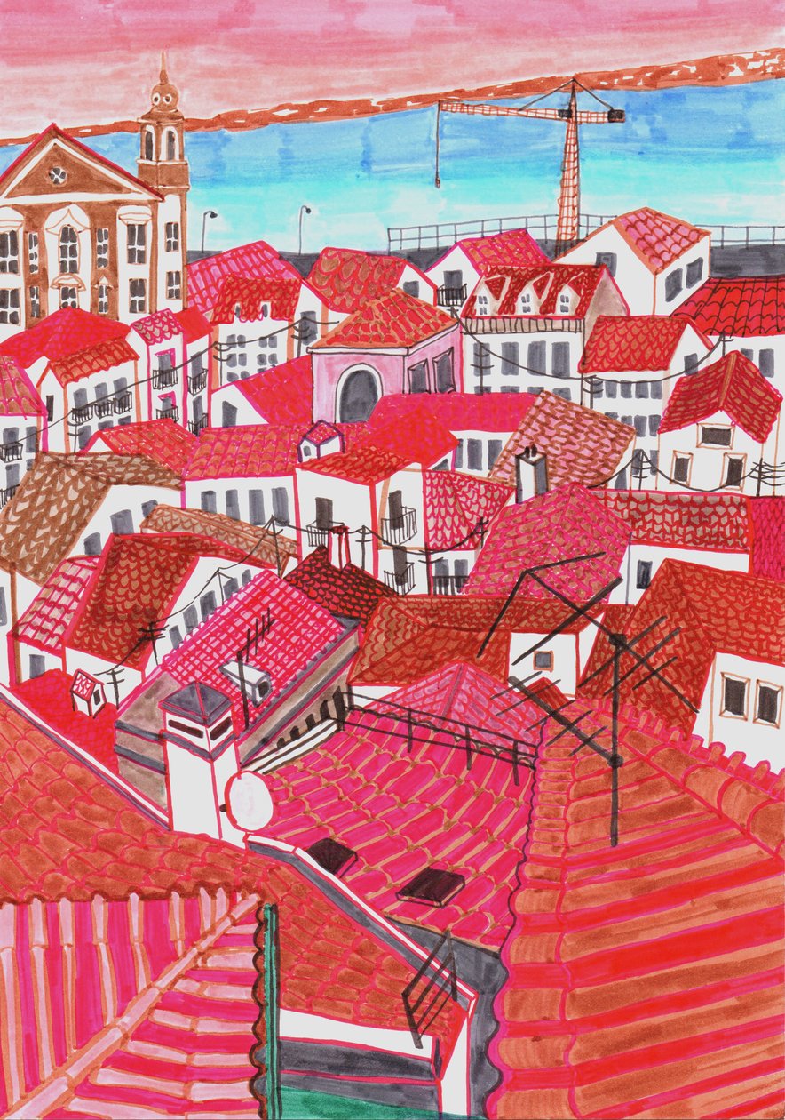 Lisboa, 2017 (penselpenner) av Charlotte Orr