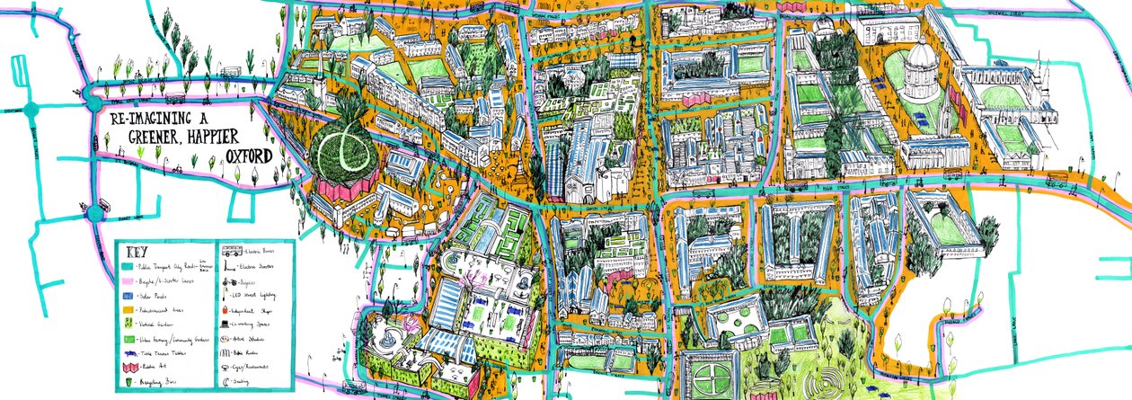 Kart over Oxford, 2021 av Charlotte Orr
