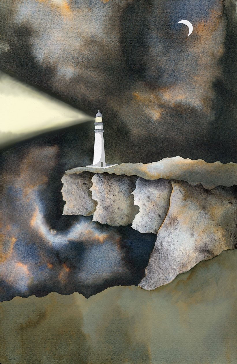 The Lighthouse, 2013 (blekk og digital) av Charlotte Orr