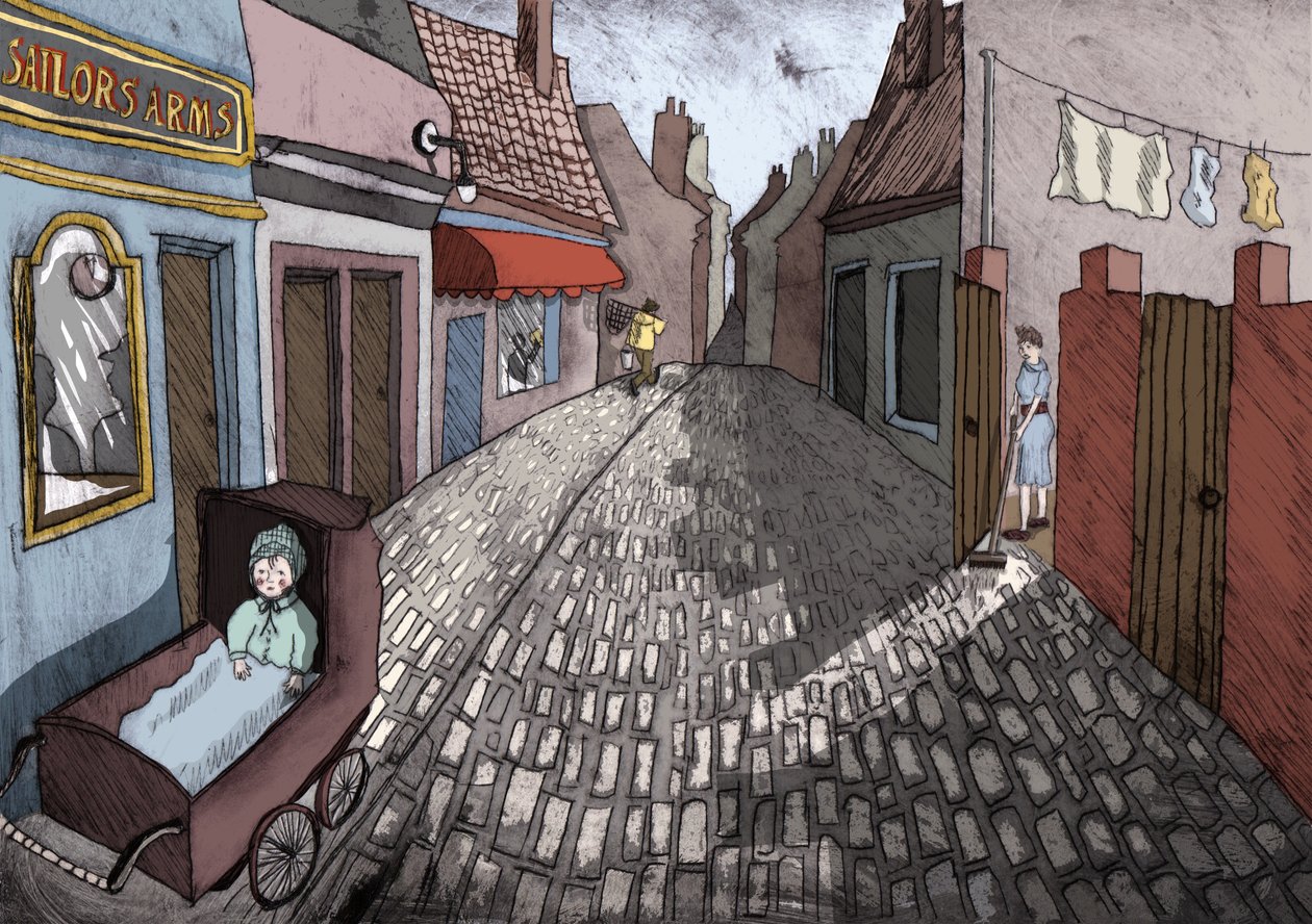 Under Milk Wood, 2013 (tørrpunkt-etsing og digital) av Charlotte Orr