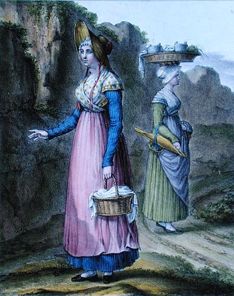 Bondepiker fra Lyon-regionen, plate 2 fra 