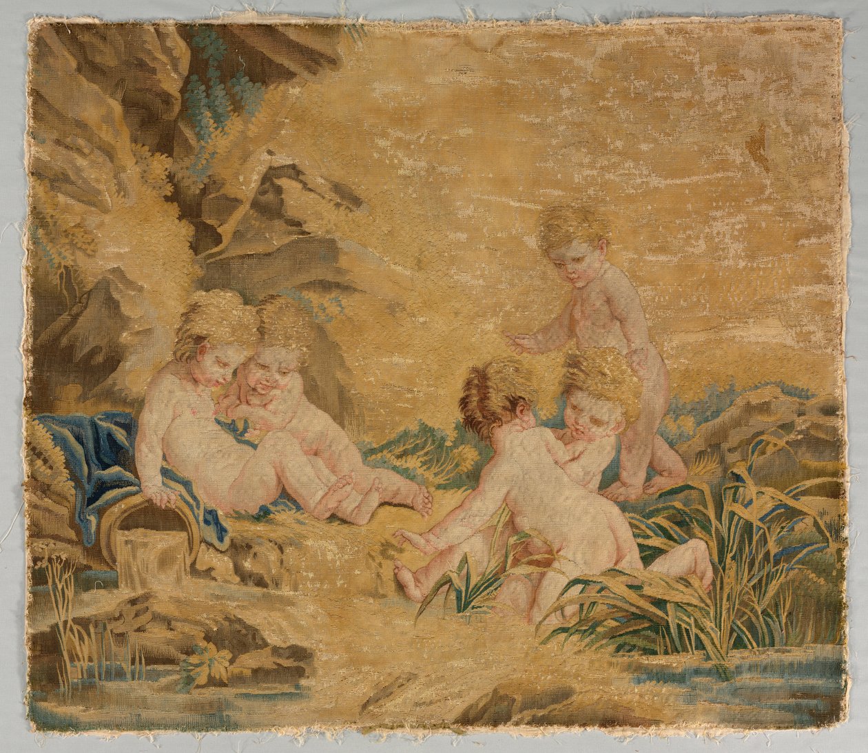 Barn som leker: The Bath, 1700-tallet. av Charron