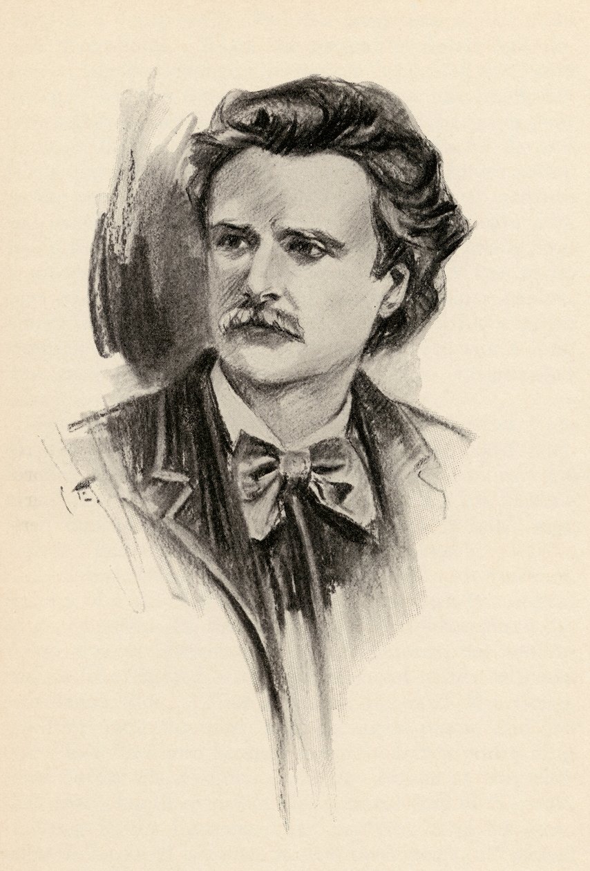 Edvard Grieg (1843-1907) illustrasjon fra 