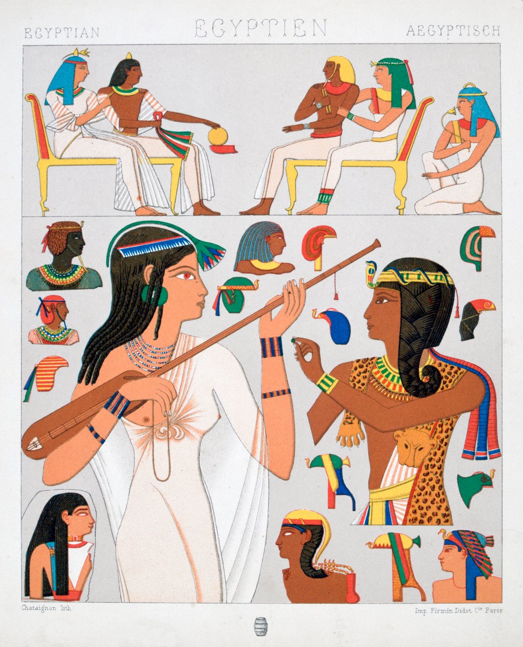 Gammel egyptisk drakt, 1888 av Chataignon