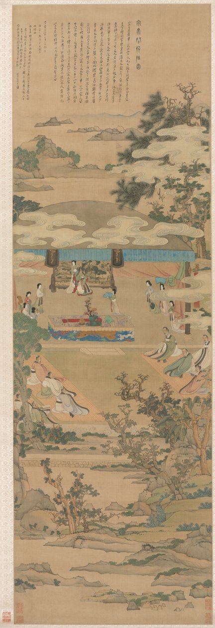 Lady Xuanwen gir instruksjoner om ritualene til Zhou, 1638. av Chen Hongshou