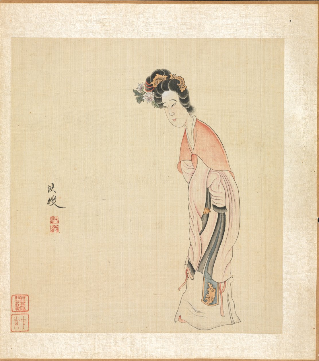 Malerier etter eldgamle mestere: En dame av Chen Hongshou