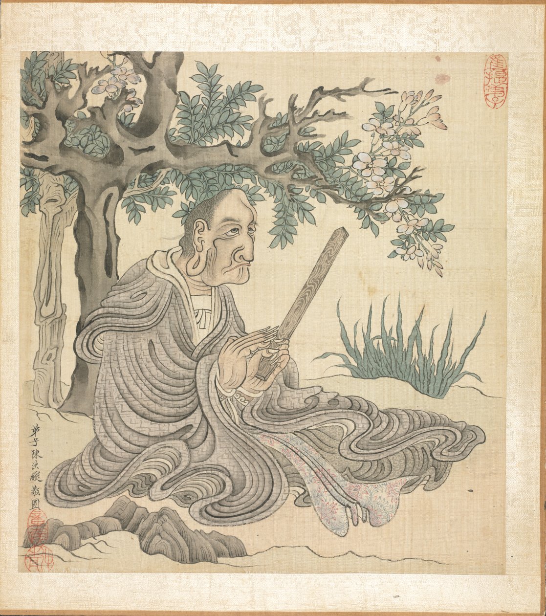 Malerier etter Ancient Masters: A Lohan [etter Kuan-hsiu] av Chen Hongshou