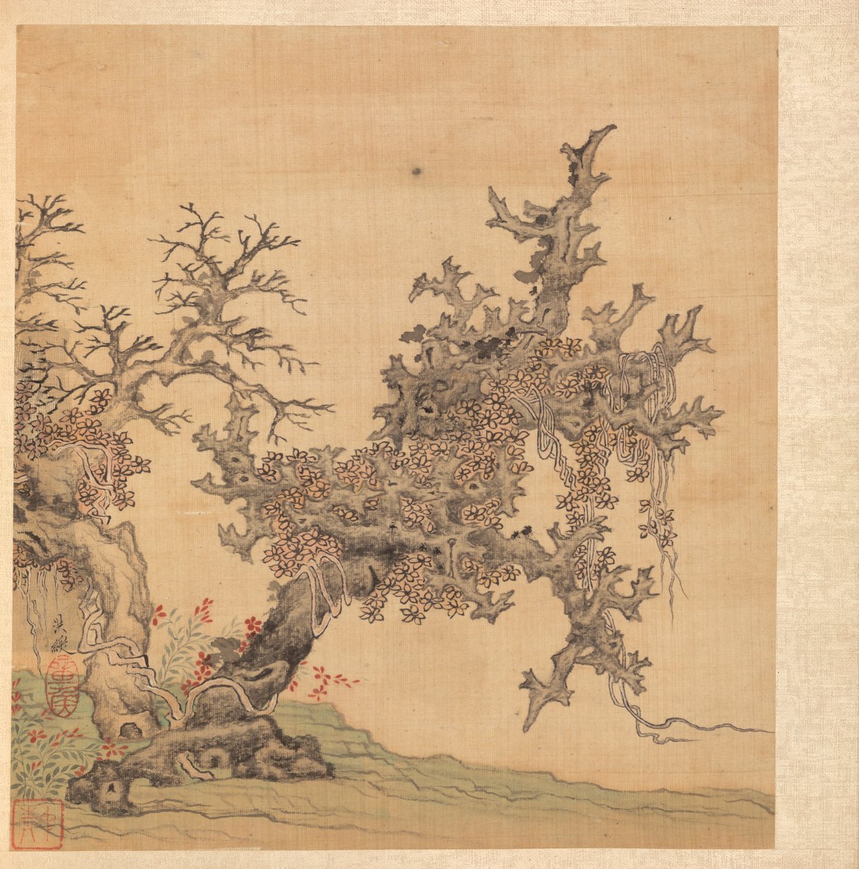 Malerier etter Ancient Masters: An Ancient Tree, 1598-1652. av Chen Hongshou