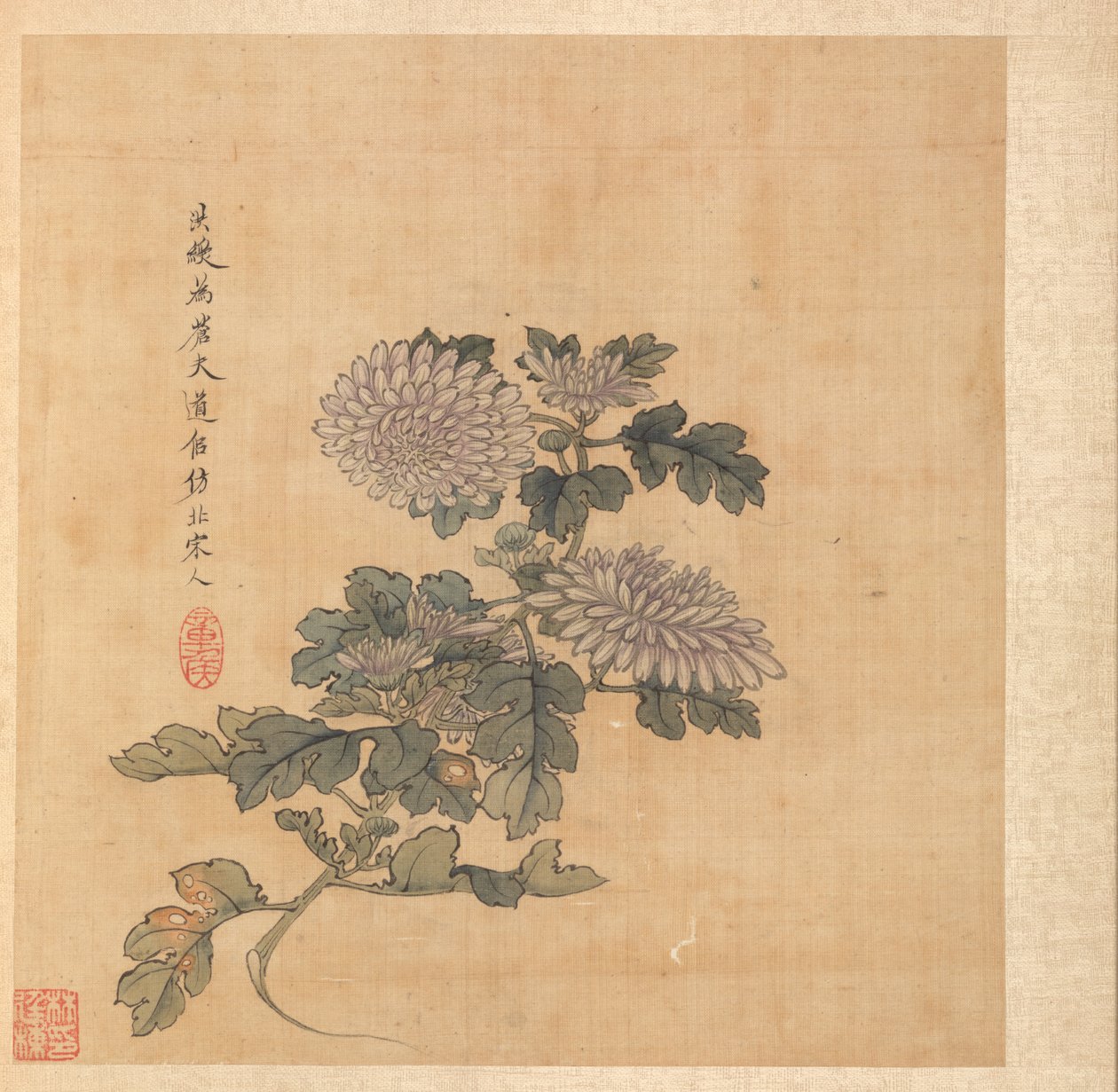 Malerier etter eldgamle mestere: Chrysanthemum, 1598-1652. av Chen Hongshou
