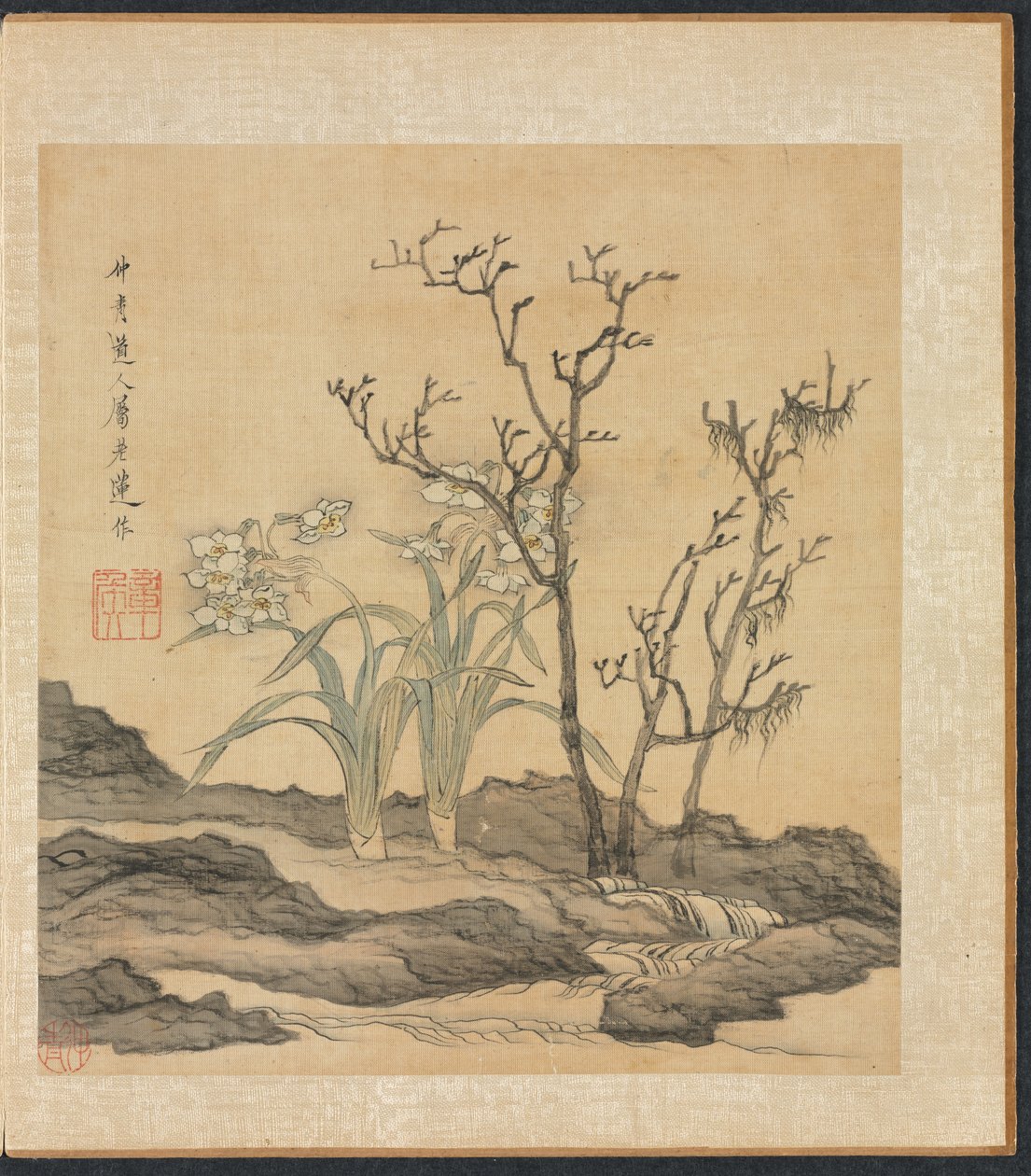 Malerier etter eldgamle mestere: Narcissus and Bare Trees, 1598-1652. av Chen Hongshou