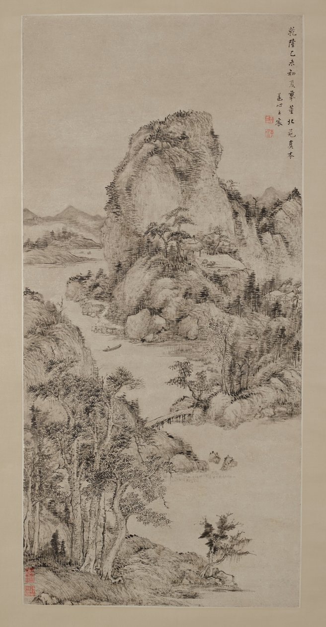 Landskap etter Dong Yuan av Chen Wang
