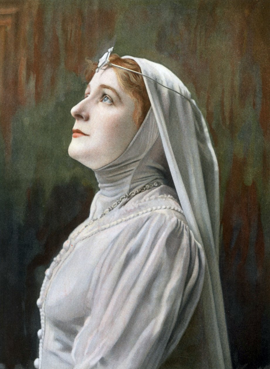 Operasanger Berthe Lamare som Ghyslaine i operaen "Ghyslaine", foto av Cheri Rousseau og Glauth fra den franske avisen "Le Theatre" mai 1908 av Cheri Rousseau