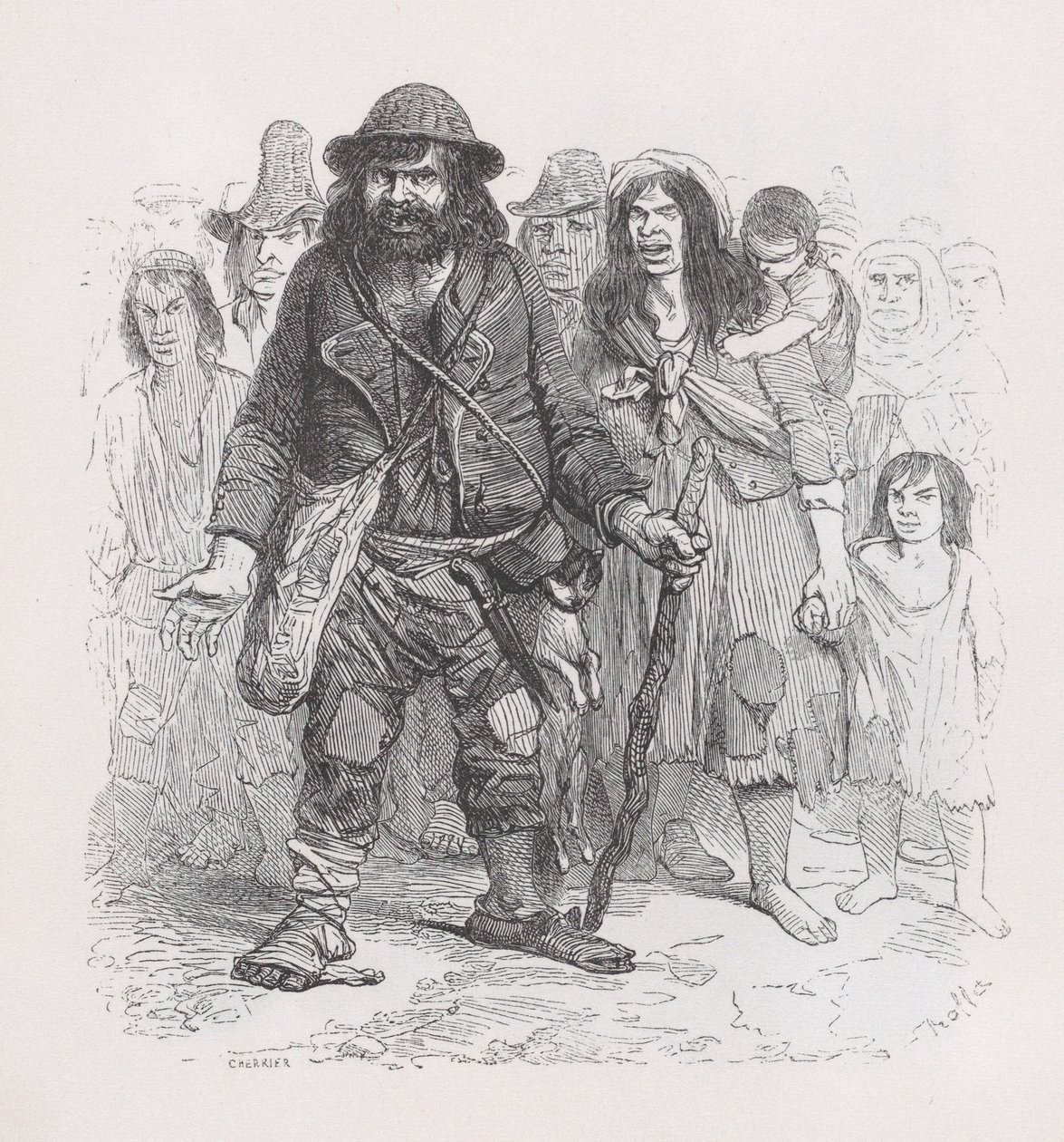 Sigøynerne fra The Complete Works of Béranger, 1836. av Cherrier