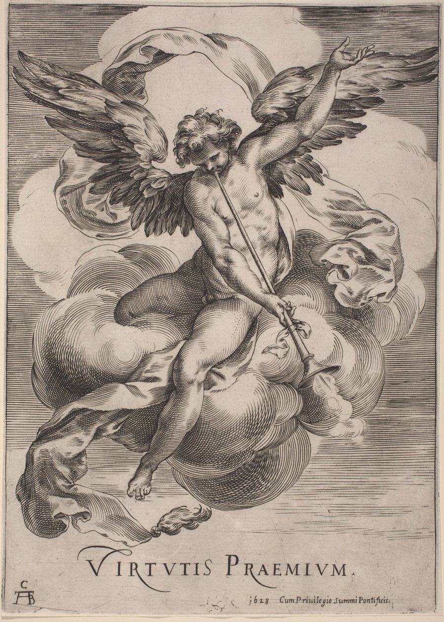 En allegorisk figur: Dydens pris, 1628. av Cherubino Alberti