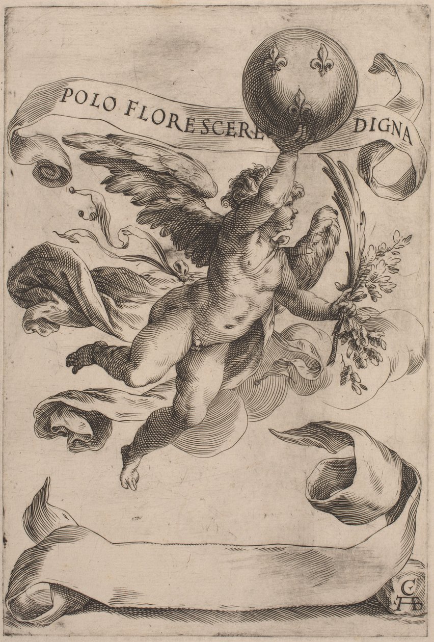 Geni med Medici-våpenskjoldet, 1605. av Cherubino Alberti