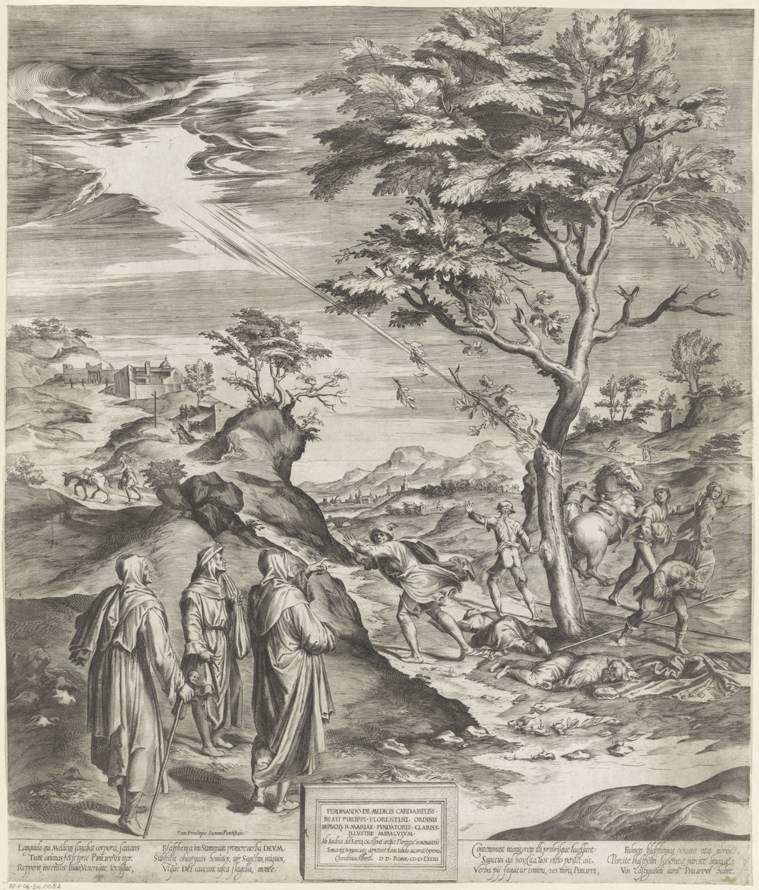 Saint Philip Benizi fra Servites straffer blasfemikerne av Cherubino Alberti