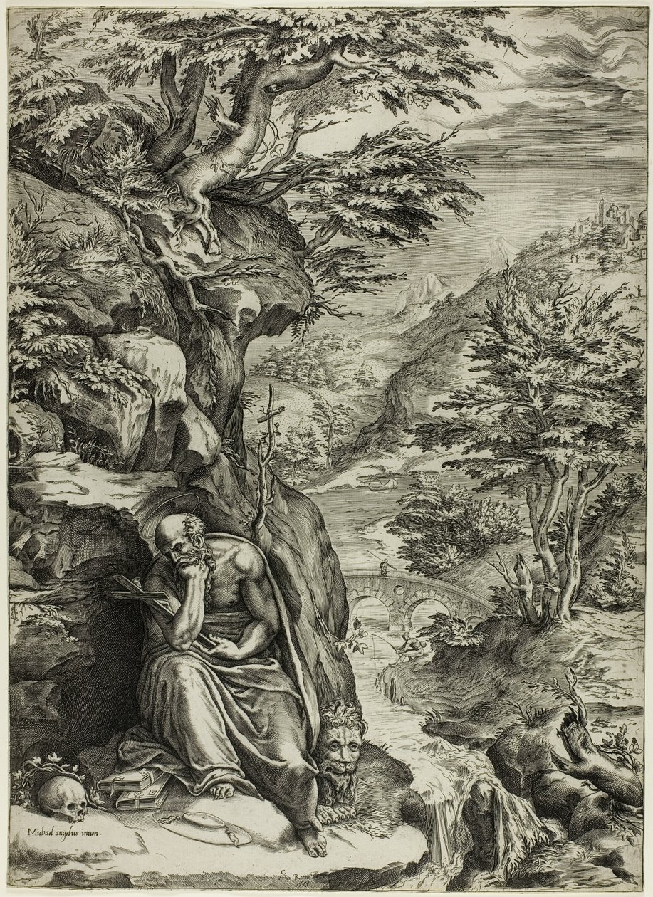 Saint Hieronymus i ørkenen av Cherubino Alberti