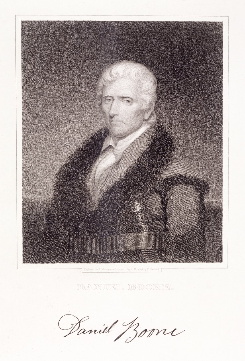 Daniel Boone (1736-1813) gravert av James Barton Longacre (1794-1869) av Chester Harding