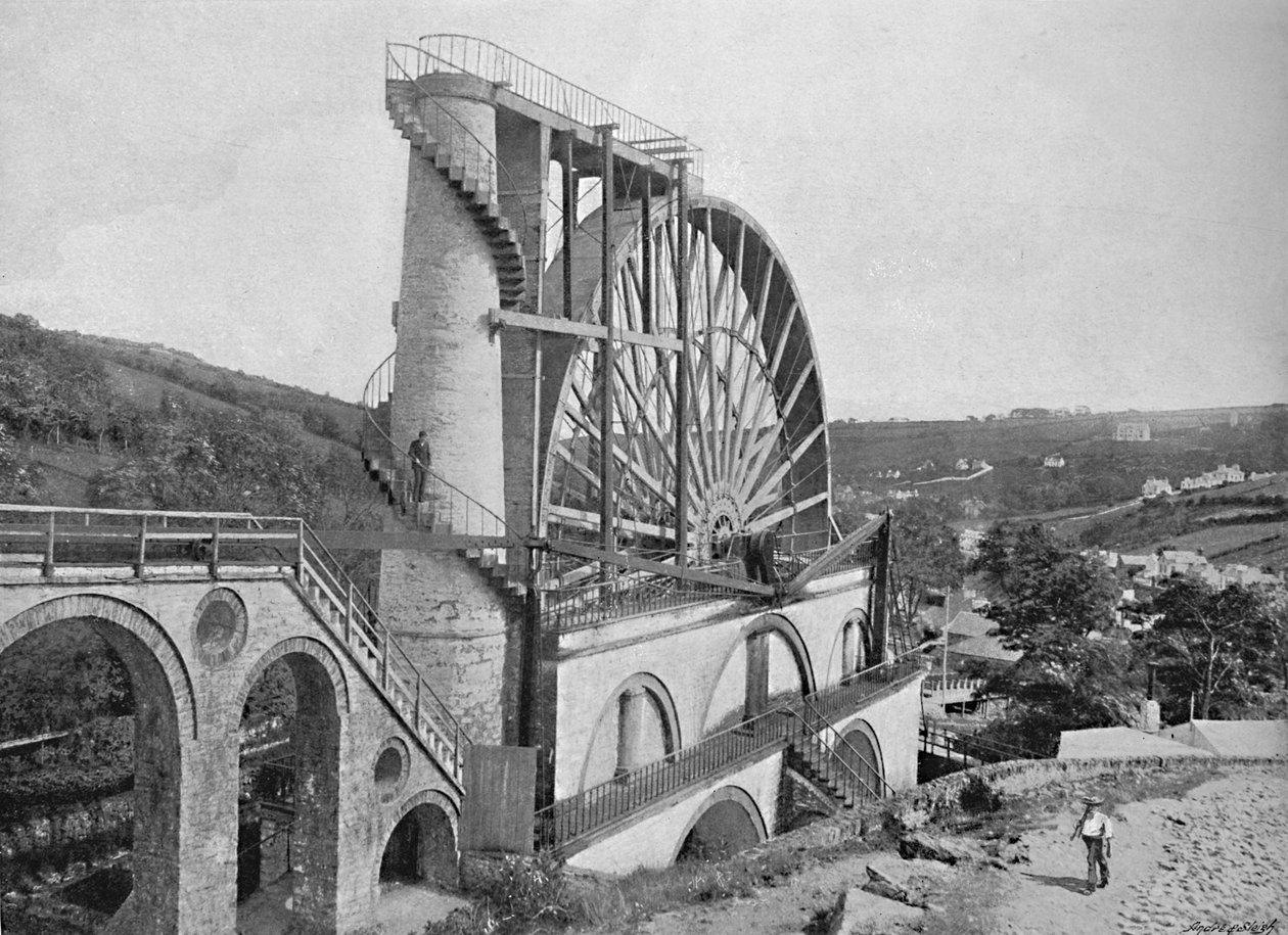 Laxey Wheel, Isle of Man, c1896 av Chester Vaughan