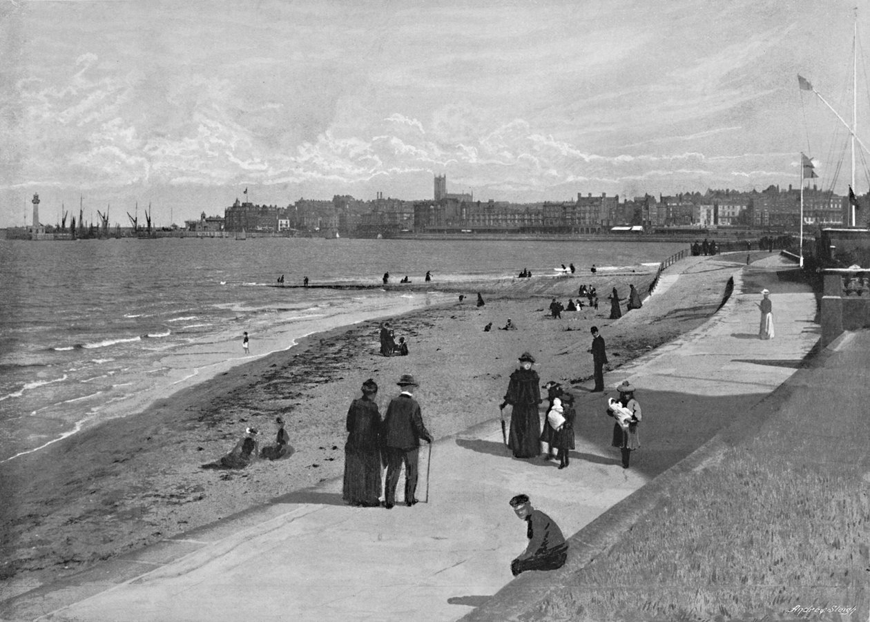 Margate, fra Royal Crescent, c1896 av Chester Vaughan