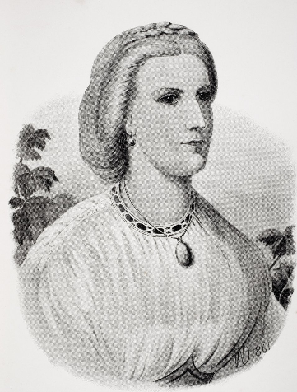 Lady Isabel Burton (1831-96) som brud, fra 