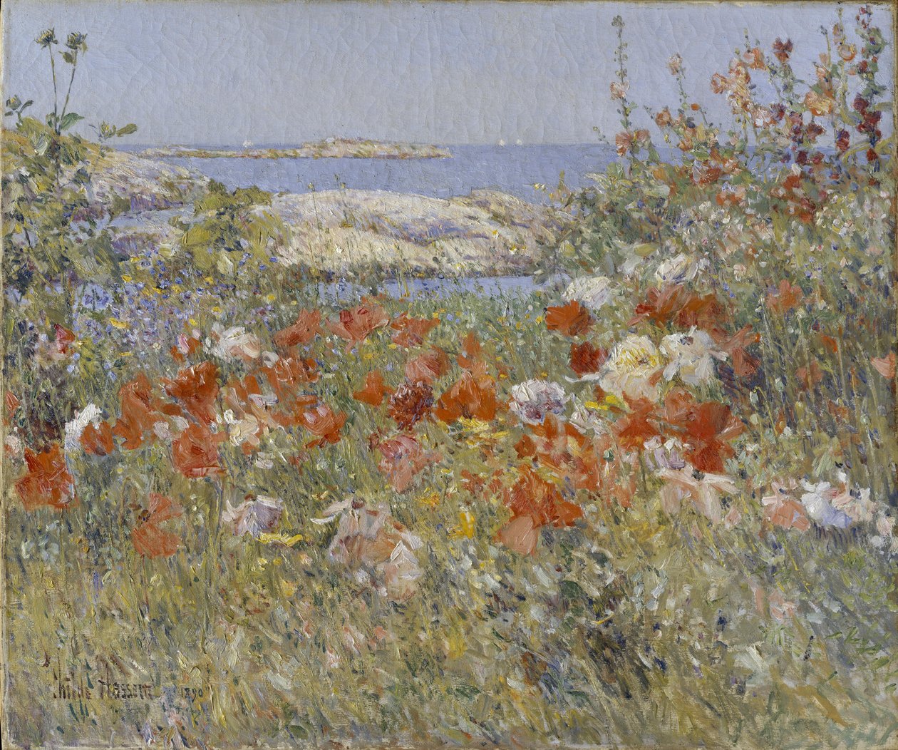 Celia Thaxters Garden, Isles of Shoals, Maine, 1890n av Childe Hassam