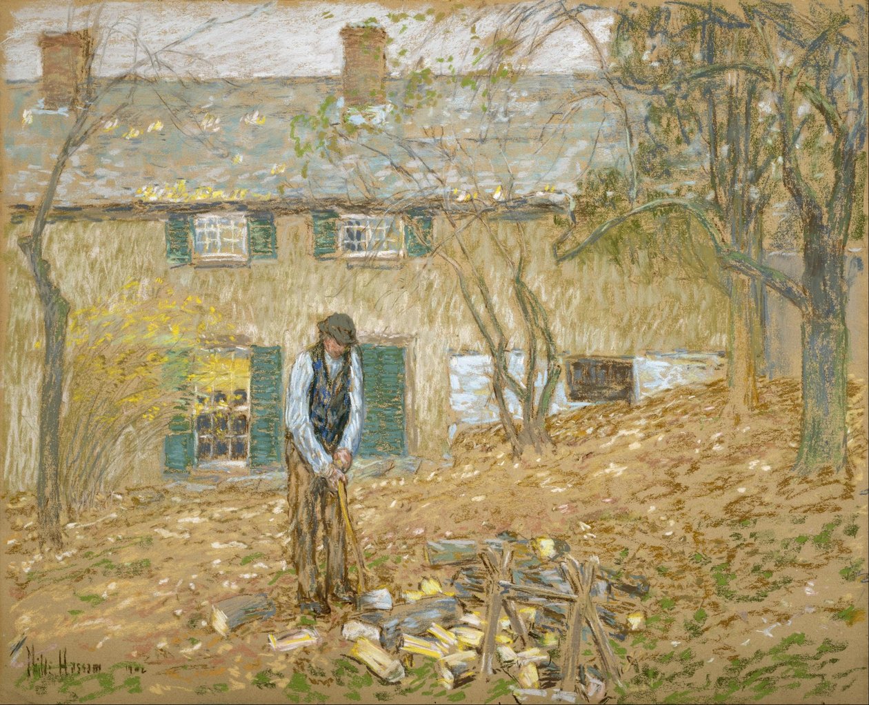 Woodchopper av Childe Hassam