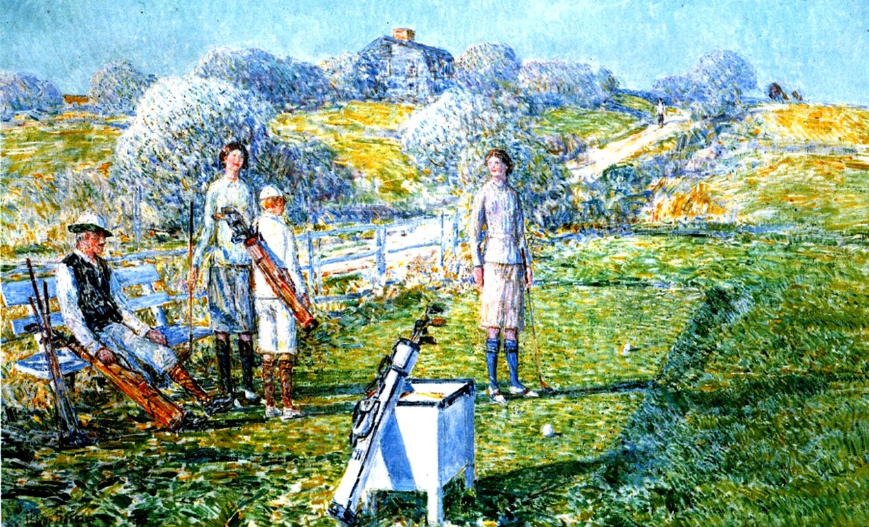 Et spill golf av Childe Frederick Hassam