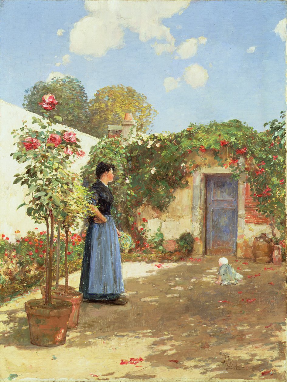En solrik morgen, Villiers-le-Bel av Childe Frederick Hassam