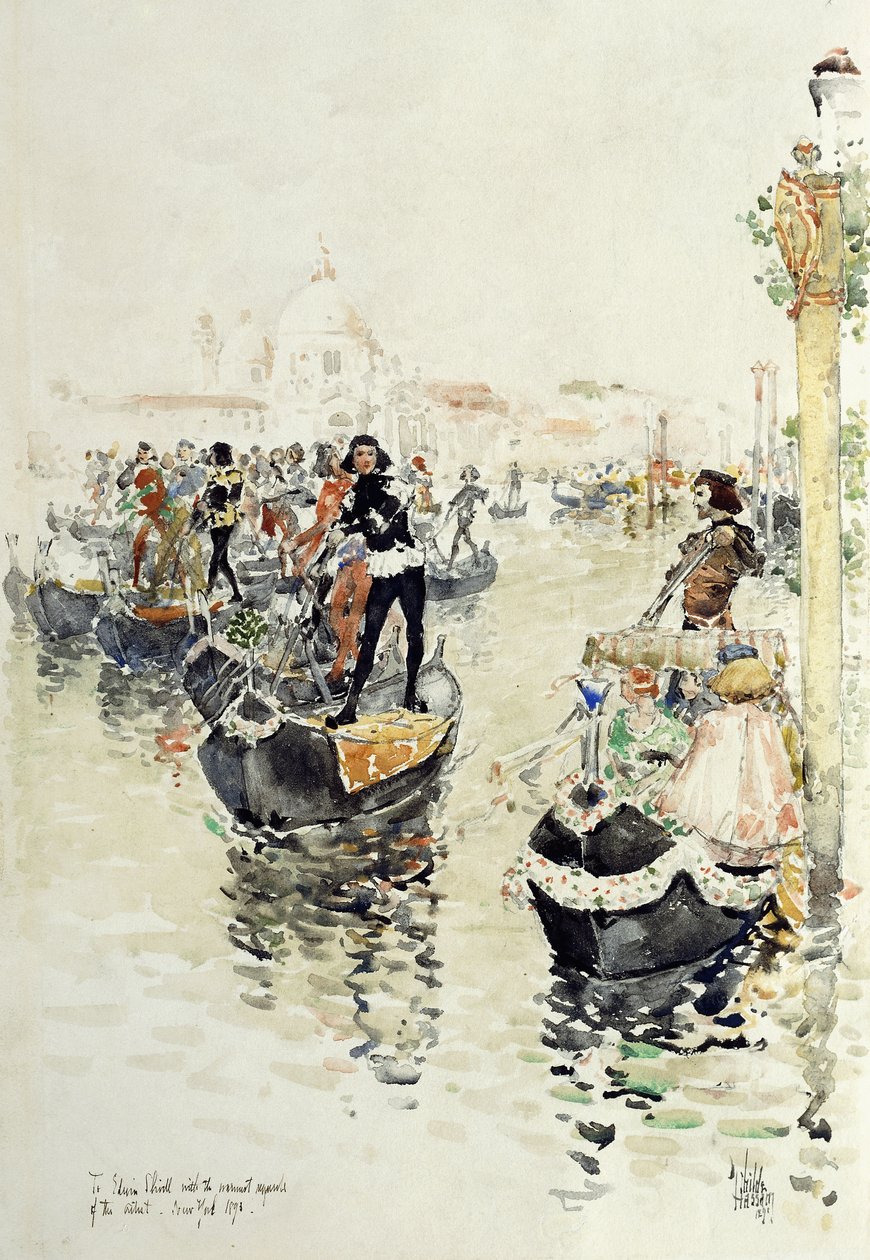 En venetiansk regatta av Childe Frederick Hassam