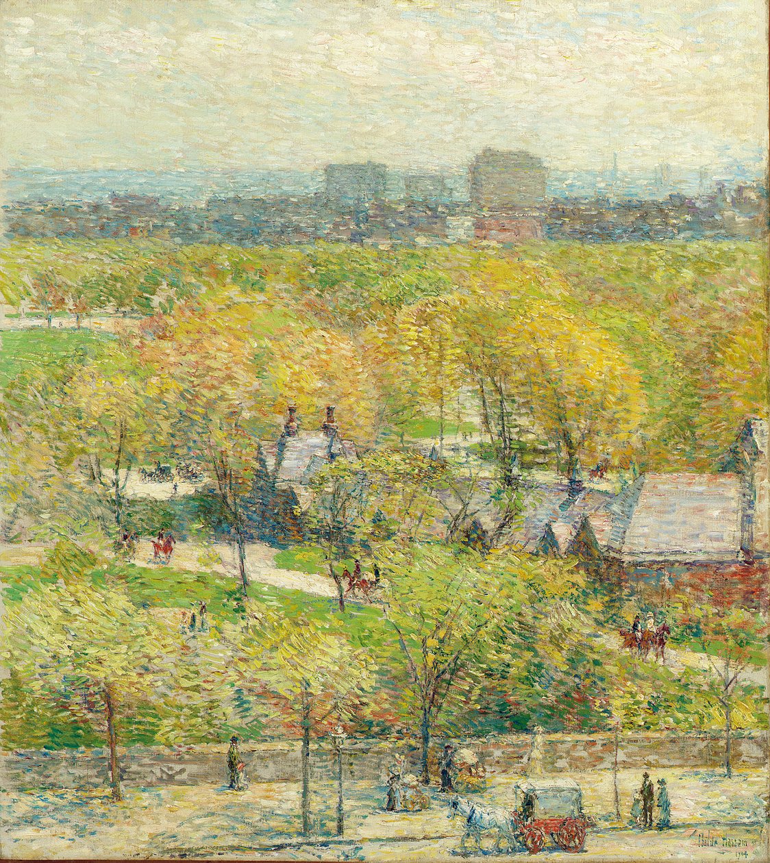 Tvers over parken av Childe Frederick Hassam