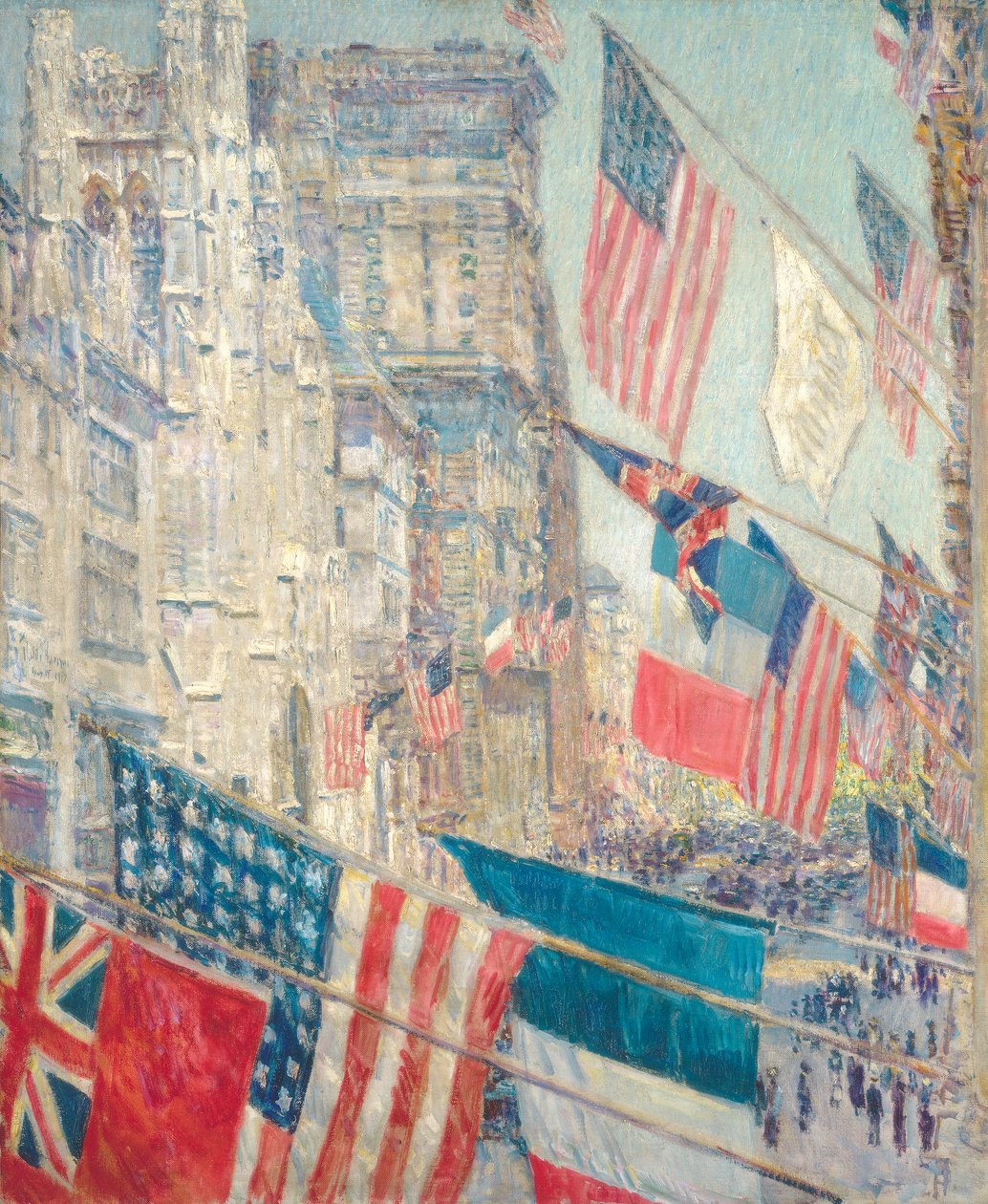 Allies Day, mai 1917 (olje på lerret) av Childe Frederick Hassam